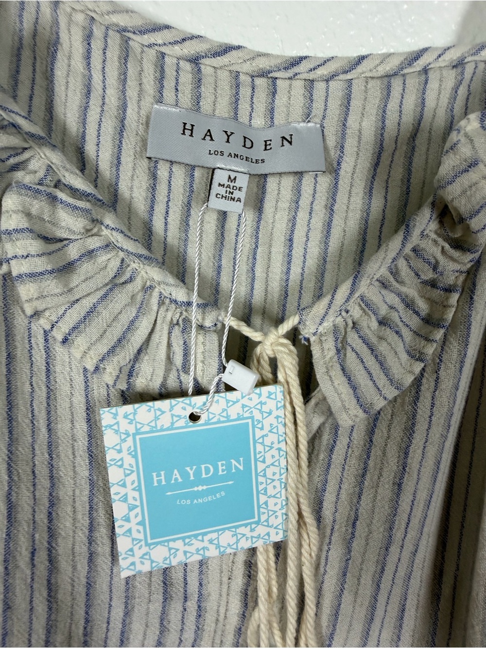 Striped Ruffle Strap Tank Top - Picture 3 of 7